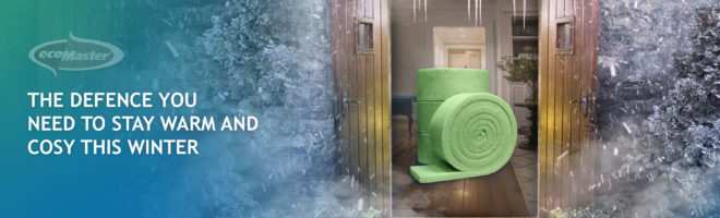 Polyester Rolls sitting on a floor; Freezing winter outside