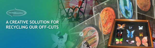 artsy recycled acrylic off-cuts