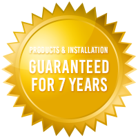 ecoMaster 7 Years Guarantee for Products and Installation Gold Badge