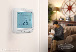 thermostat on the wall