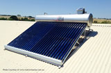 solar hot water system on the roof 