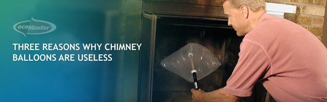 man pumping a chimney balloon