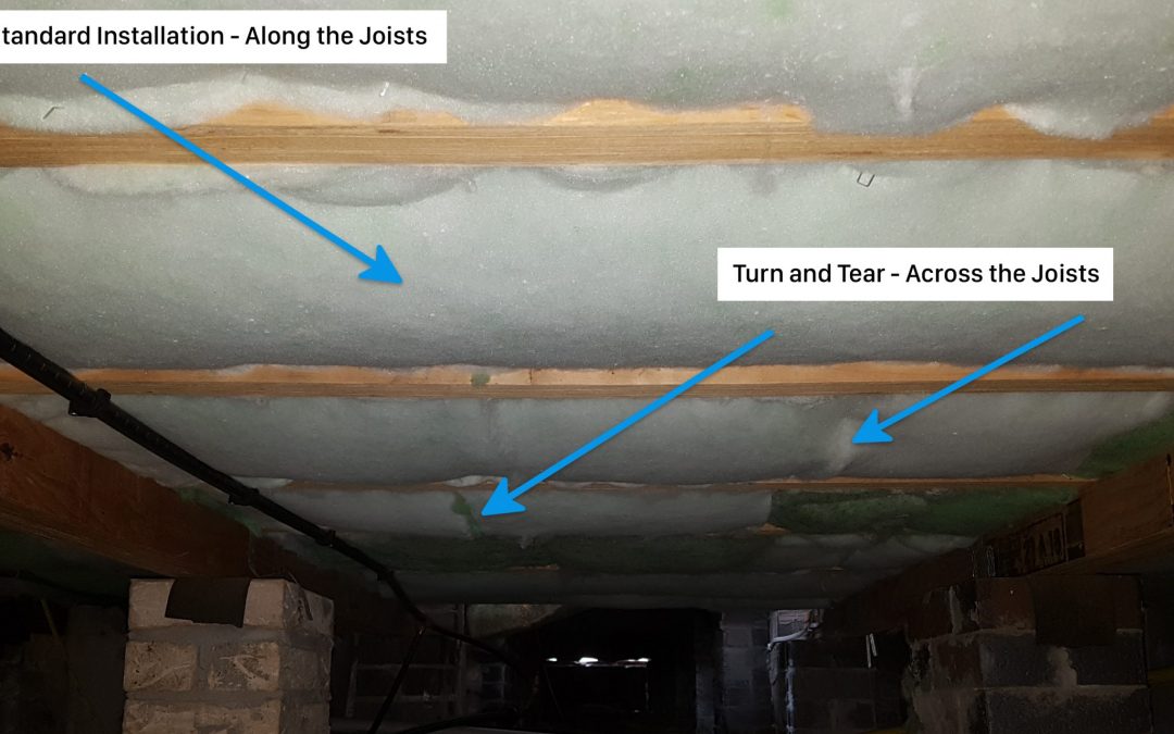 Turn and Tear Insulation for Uneven Joist Spacings