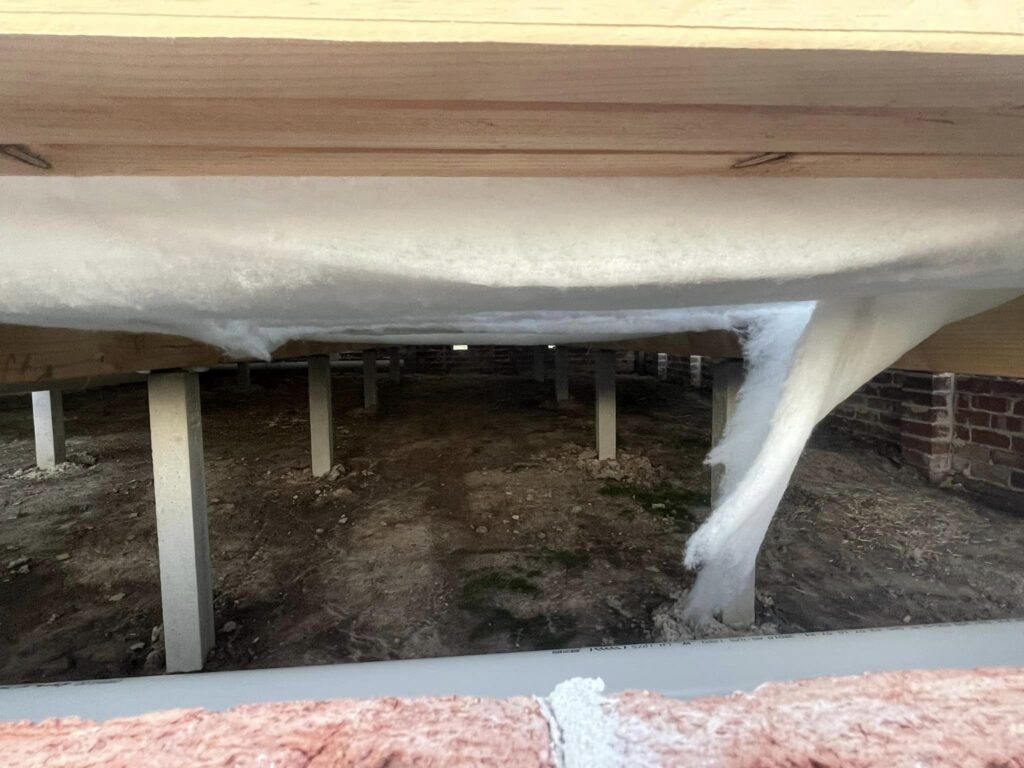 how not to fit underfloor insulation from the top