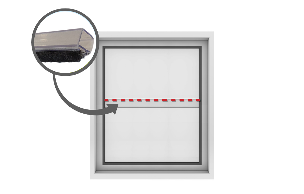 ecoMaster's draft seal for  sashless windows