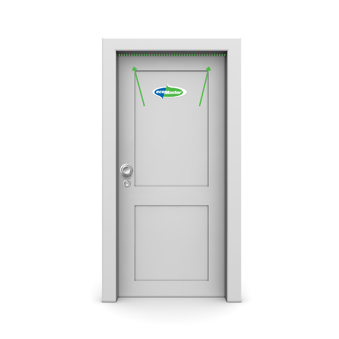 ecoMaster How to Measure Your Door Gaps Before Buying a Door Seal top side EcoMaster